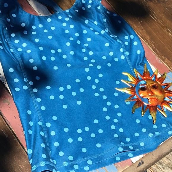 Nike FITDRY | Polka Dot | Racerback Active Top | Blue | M/L - Picture 7 of 8